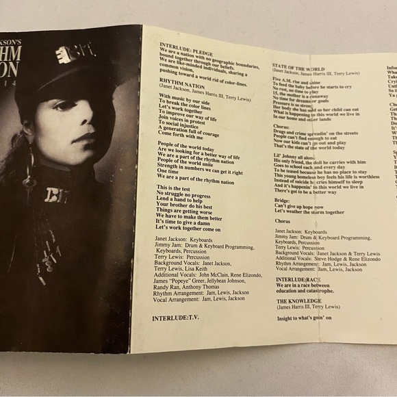 Janet Jackson - Rhythm Nation - 1989 Cassette /R&B Soul Vocal Pop - Picture 13 of 16